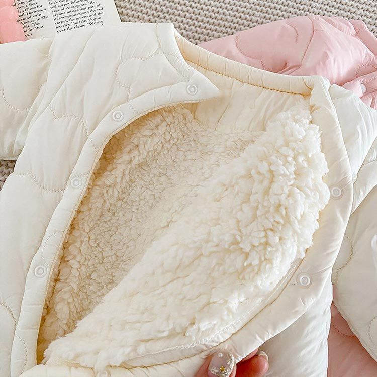 ボアキルティング中綿ジャンパー アウター キルティング中綿 軽量 ボアコート ジャンプスーツ カバーオール ベビー服 オールインワン ロンパース ベビー キッズ 子供服 あったか 男の子 女の子 スナップボタン 防寒 長袖 冬 | レディースファッション通販 - DHOLIC