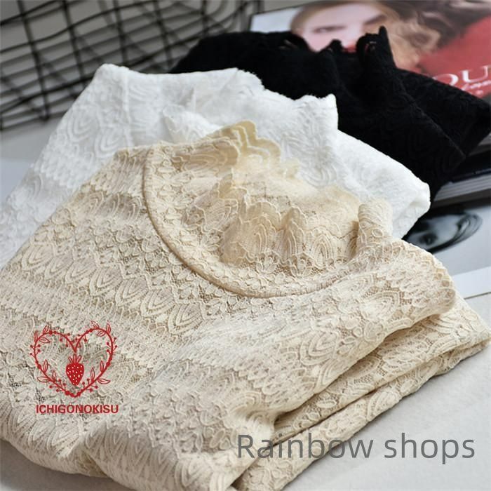 新品未使用　BEAUTY&YOUTH レーストップス レーストップス トップス シアー ハイネック トップス レース