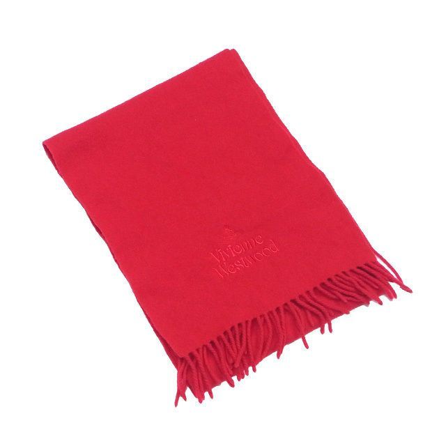 vivienne westwood オーブ刺繍 マフラー ウール系 フリンジ Vivienne Westwood (ヴィヴィアン・ウエストウッド) ウール100