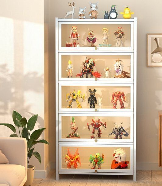 フィギュアショーケースブラインドケースレゴブロック収納ケース防塵非ガラスケース本箱インテリアクリアショーケース