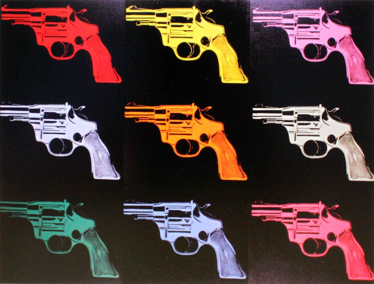 アンディ ウォーホル Gun, Andy Warhol 0 (many⁄rainbow) 1981-82 