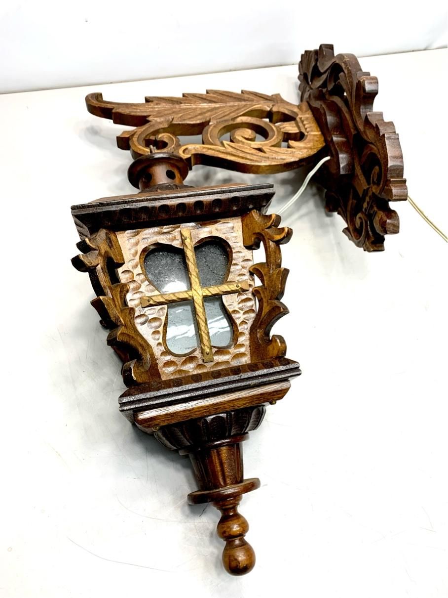 アンティークウォールランプ 壁付 ヴィンテージインテリア 昭和レトロ ウッド 木製 A8898B12