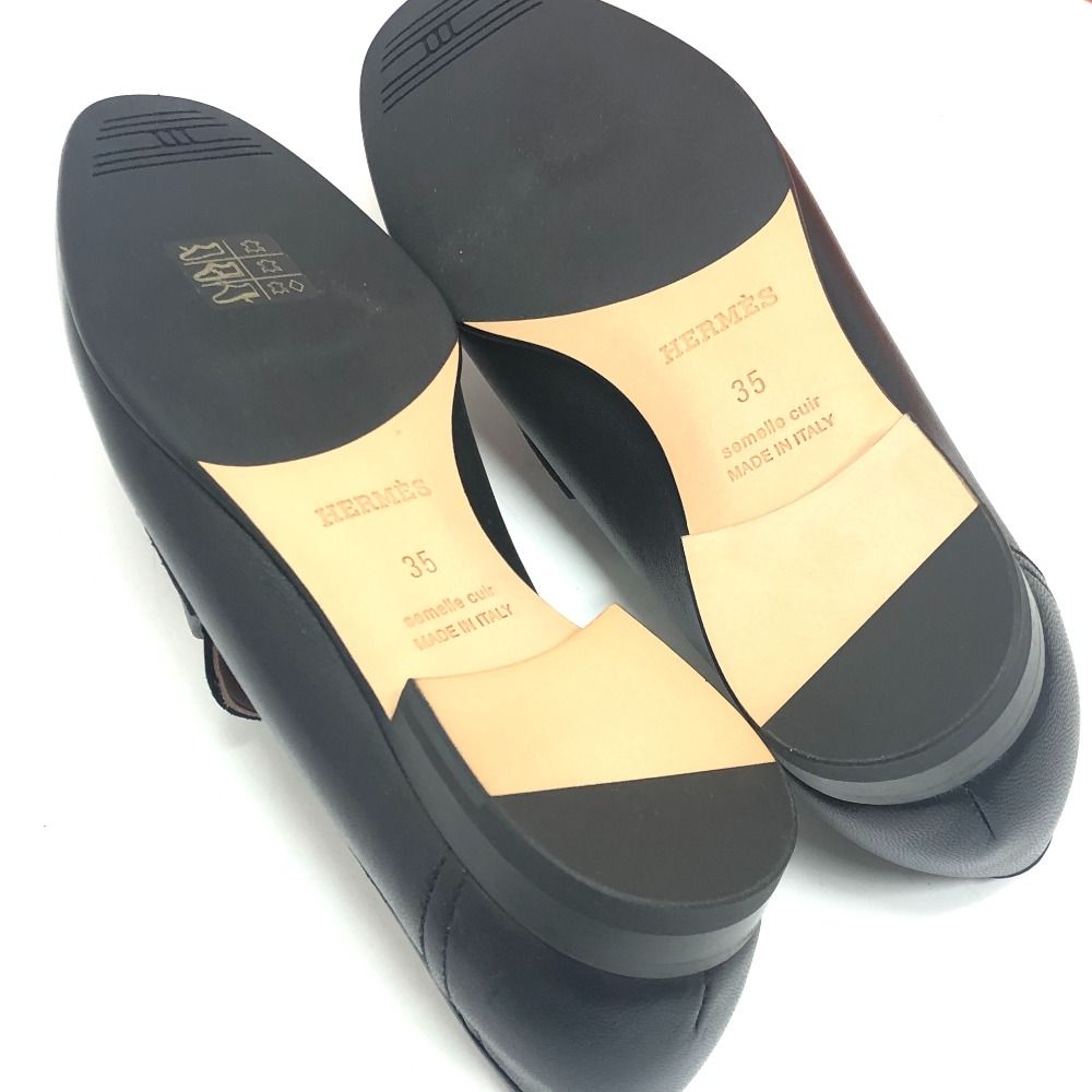 エルメス HERMES ローファー モカシン コンスタンス Hロゴ ブラック HERMES エルメス ローファー モカシン Hロゴ コンスタンス