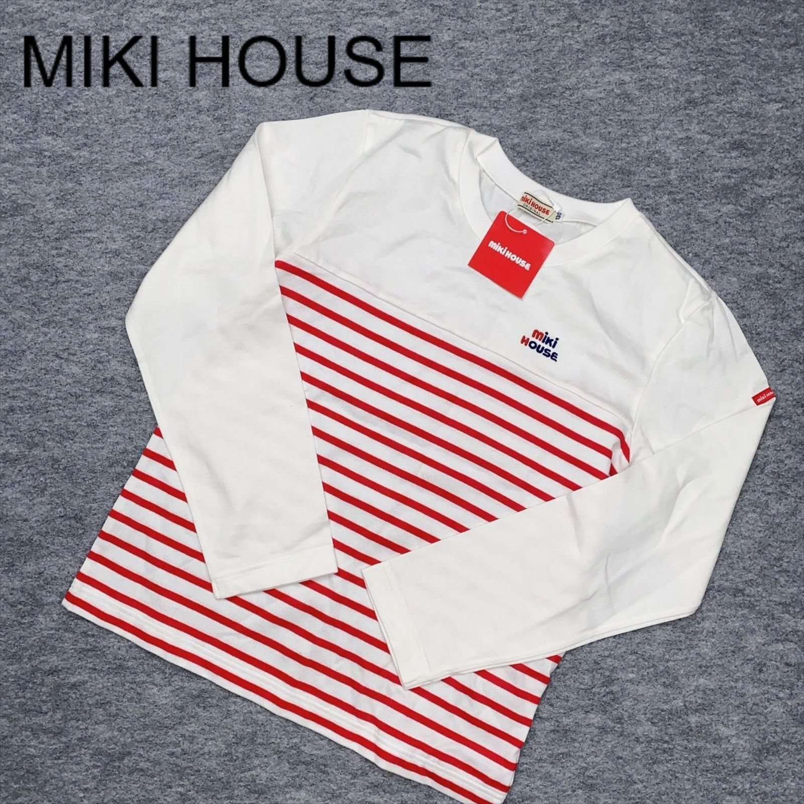 新品タグ付き】MiKiHOUSE ミキハウス 長袖Tシャツ 130 キッズ レッド