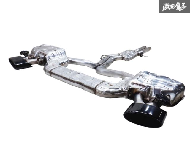 美品【ブラックテール/可変バルブモーター付】Audi アウディ純正 RS6 アバント C8 ノーマル マフラー 左右出し 純正戻しなどに 棚2N6