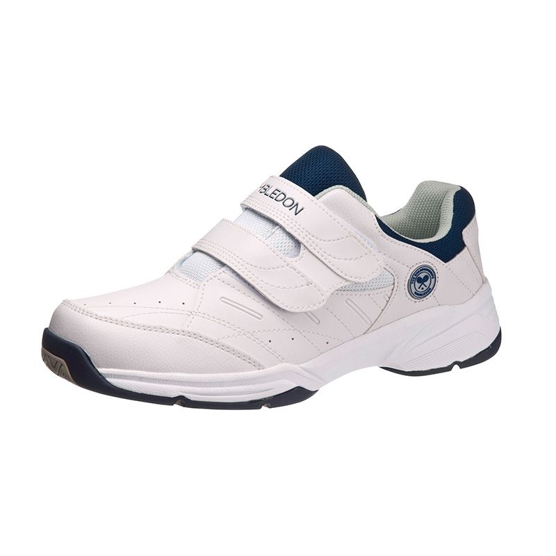 アサヒシューズ Asahi ウィンブルドン 053 ホワイト/ネイビー (KF74412)、22cm