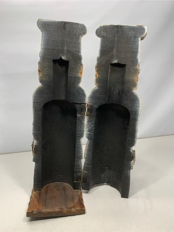 希少 ワインボトルケース ホルダー 木彫り 人形 コック スペイン製