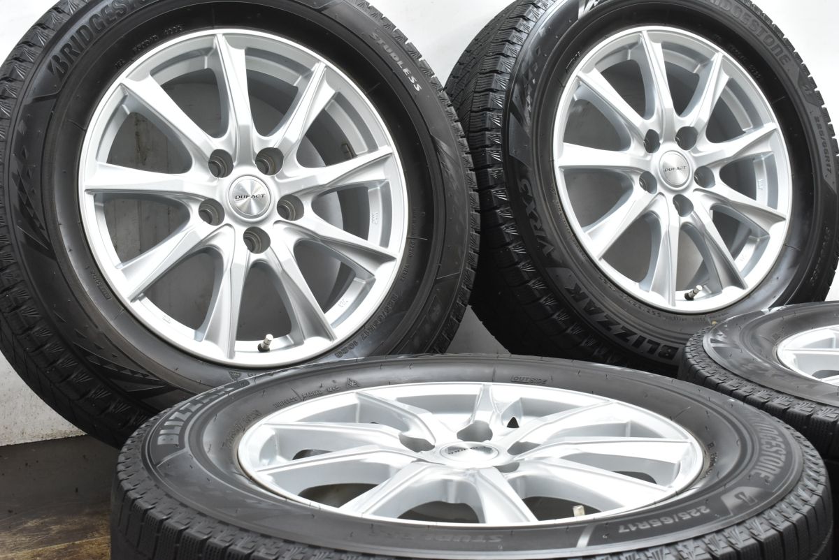 バリ溝 VRX3付 40 アルファード ヴェルファイア 純正サイズ DUFACT 17in 6.5J 40 PCD120 製 ブリヂストン ブリザック 225 65R17