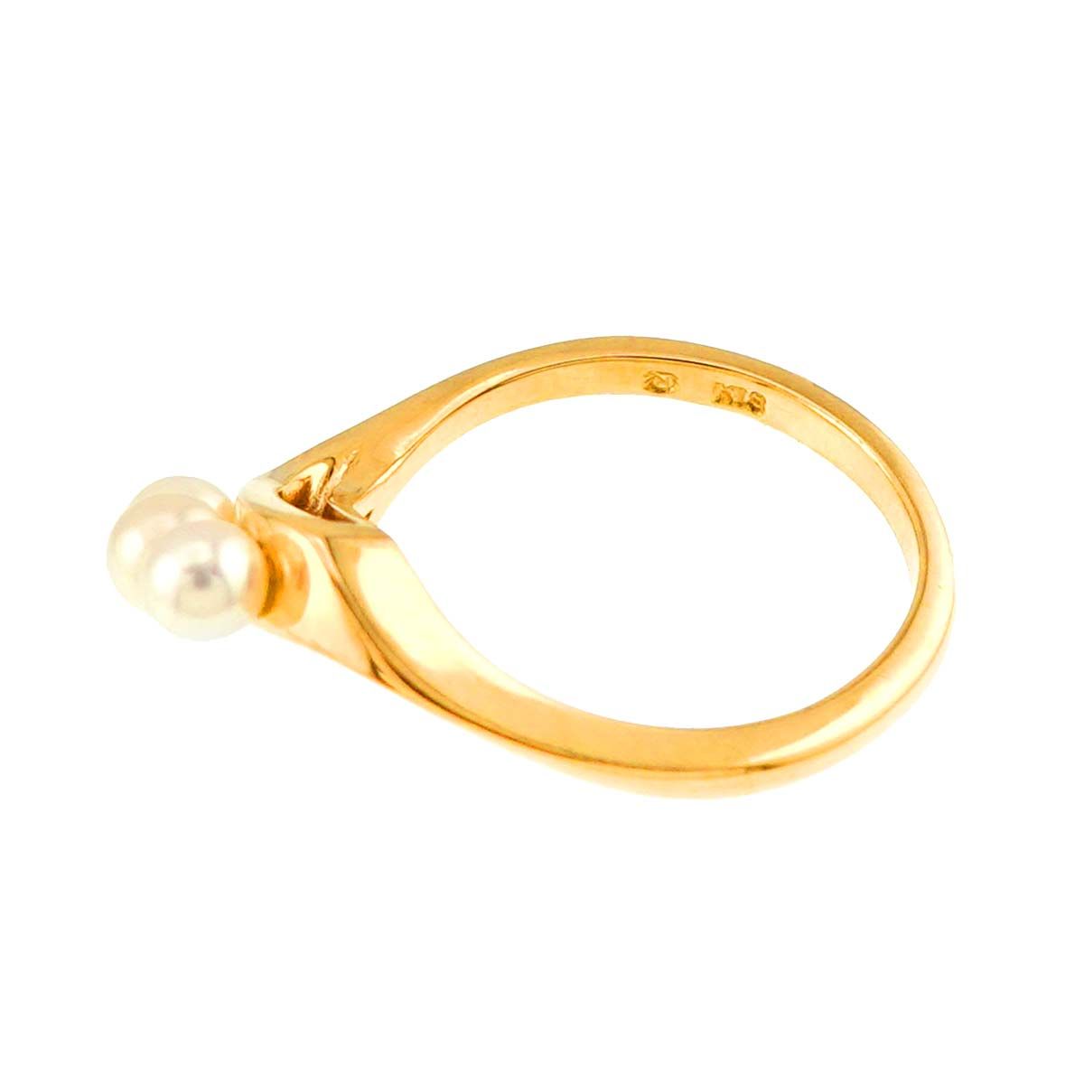 ミキモト MIKIMOTO 11号 リング ベビーパール 3.7-3.4mm K18 YG