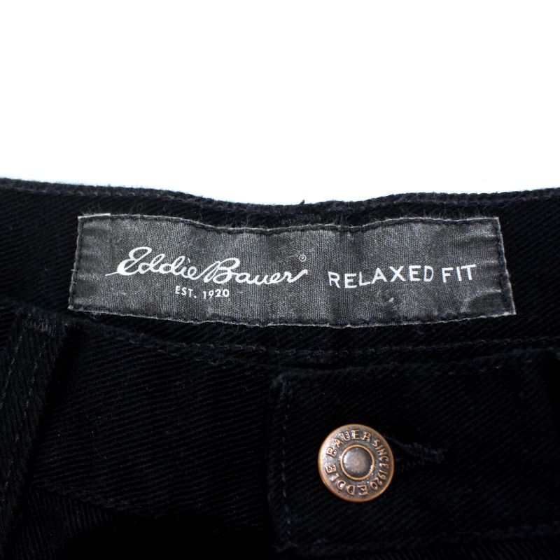 00s Eddie Bauer ブラック 黒 デニム パンツ USA製 90's Eddie Bauer ブラックデニムパンツ 