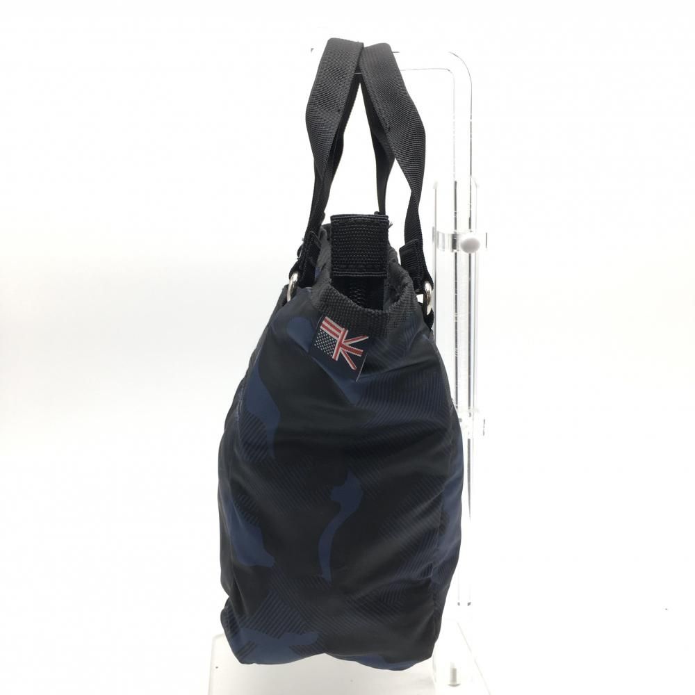 【超美品】サイコバニー カートバッグ ネイビー×黒 カモフラ調 迷彩ゴルフ Psycho Bunny