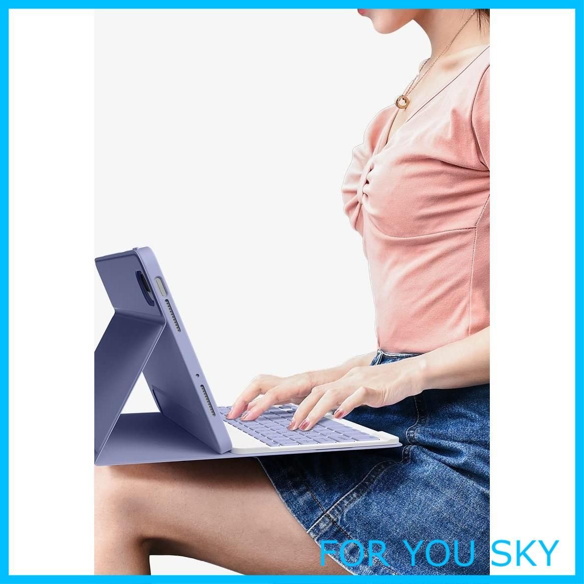 【在庫処分】iPad 第 9 / 8 / 7 世代 iPad 10.2 キーボードケース ワイヤレス マウス付き iPad Air 3 iPadPro10.5 カバー Apple Pencil 収納可能 取り外し可能 分離式 アイパッド カラーキーボード レデ