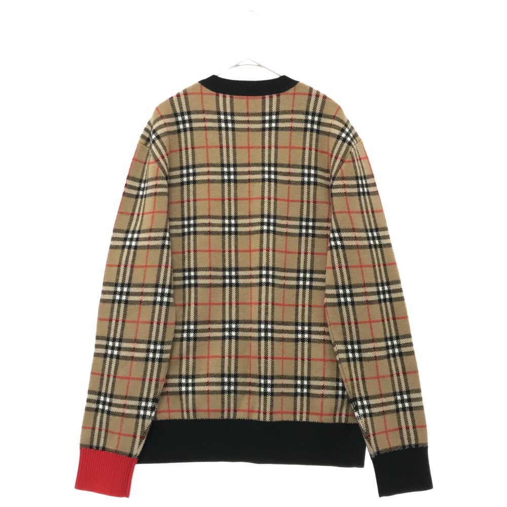 BURBERRY (バーバリー) Vintage Check Crewneck Logo Sweater