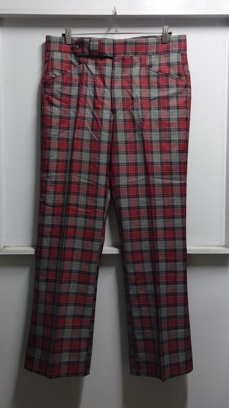 70’s JAYMAR SLACK SANSABELT チェック柄 フ スラックス W36相当 TALONジップ.