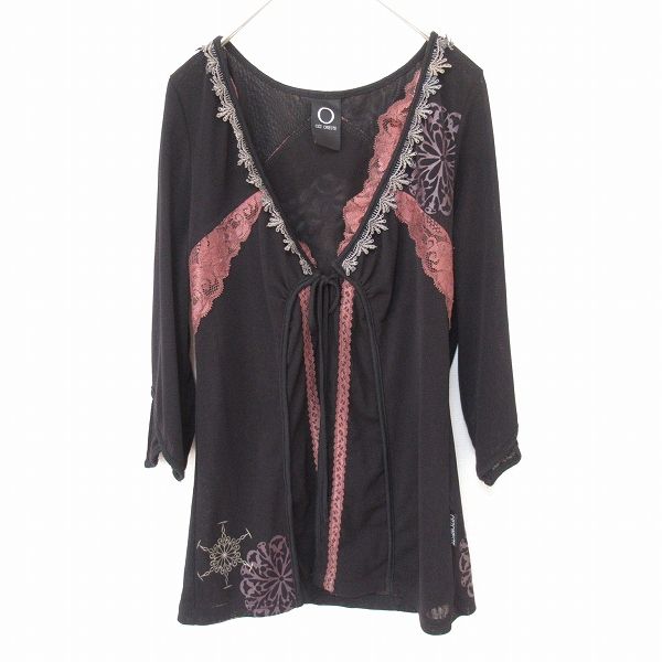 オッズオネスト OZZ ONESTE カットソー カーディガン シースルー 七分丈 レース レディース a 965326 ss