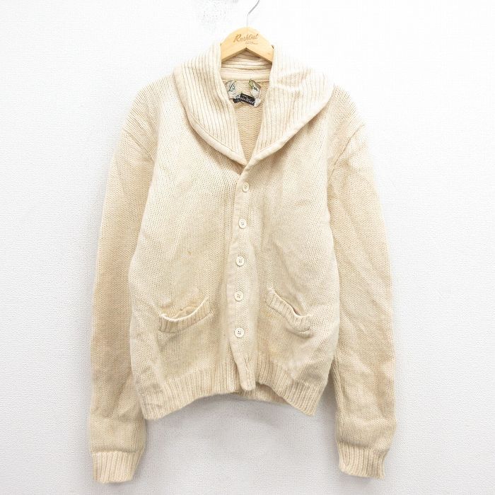 M/古着 エルエルビーン LLBEAN 長袖 ビンテージ ニット カーディガン  