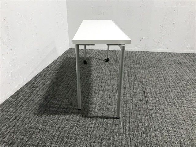 ミーティングテーブル 完成品 エルテーブル キャスター付 オカムラ ホワイト