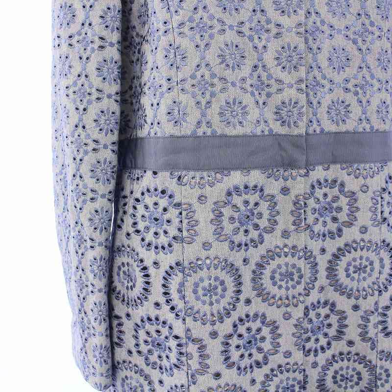 トッカ TOCCA ノーカラーコート アウター ロング カットワーク 2 M