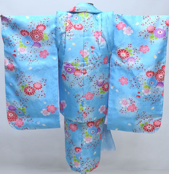 七五三 三歳 女児 被布着物フルセット 百花繚乱 合繊 NO33235 七五三 3歳 3才 三歳 三才 女児 女の子 被布 着物フルセット