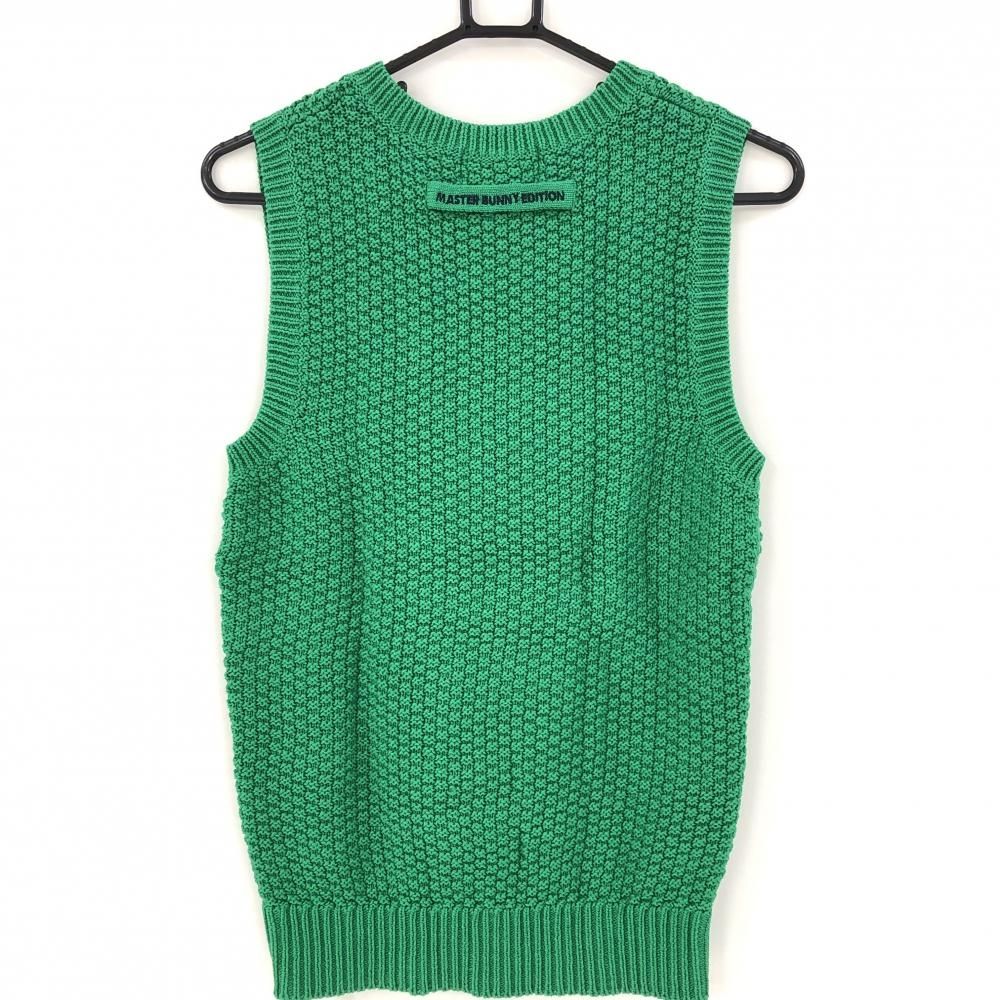 ☆特価☆【美品】マスターバニー ニットベスト グリーン コットン100