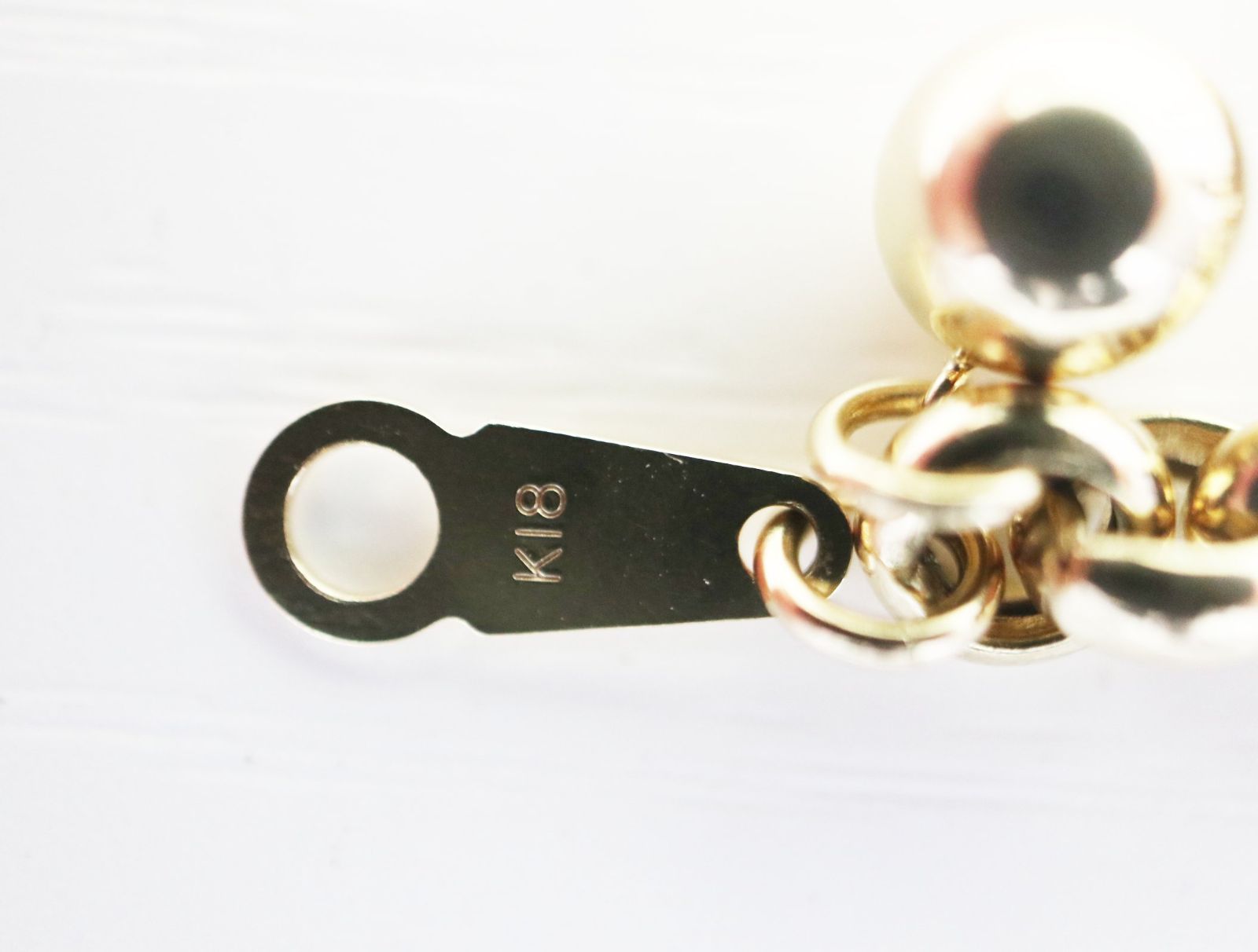 K18 デザイン ブレスレット チャーム付き 18.0g 18金 イエローゴールド  