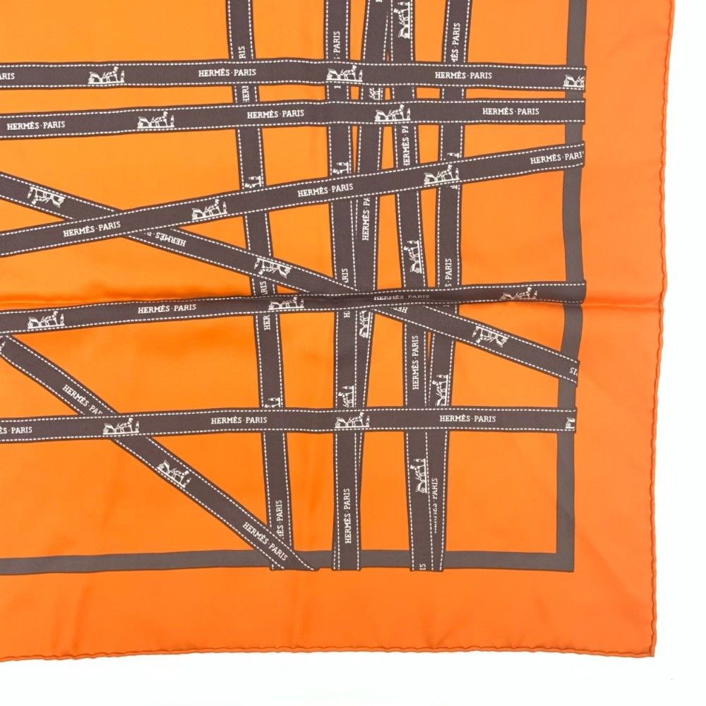 HERMES エルメス スカーフ　ボルデュック リボン柄 カレ90 楽天市場】未使用 HERMES エルメス カレ90 ボルデュック リボン