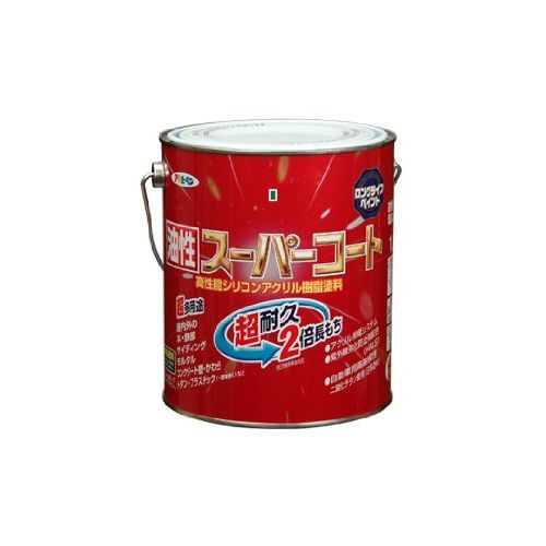 まとめ買い アサヒペン 油性スーパーコート 1.6L クリーム色 3缶セット