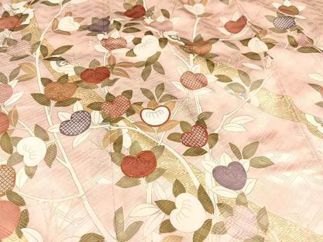 振り袖　フルセット　別誂長襦袢付　金彩　刺繍　吉澤友禅　吾妻徳穂　落款　高島屋 平和屋着物○十日町老舗ブランド 吉澤友禅 吾妻徳穂 振袖 駒刺繍