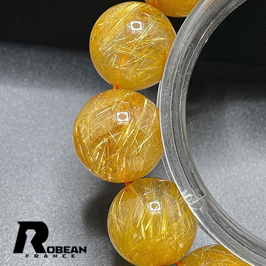 高級 EU製 定価32万円☆ROBEAN・タイチンルチル☆黄金針水晶 ゴールド 