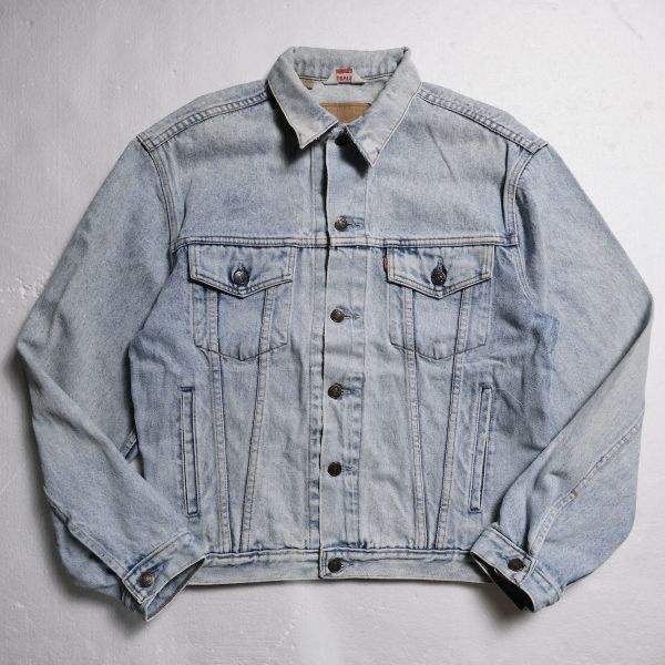 【80s USED】 リーバイス 70503 デニム ジャケット XXL 80's チュニジア製 リーバイス 70503 アイスブルー デニム