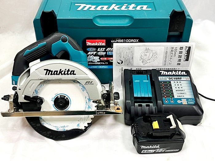 マキタ 165mm 18V 充電式マルノコ HS610DRGX バッテリー 充電器 ケース付