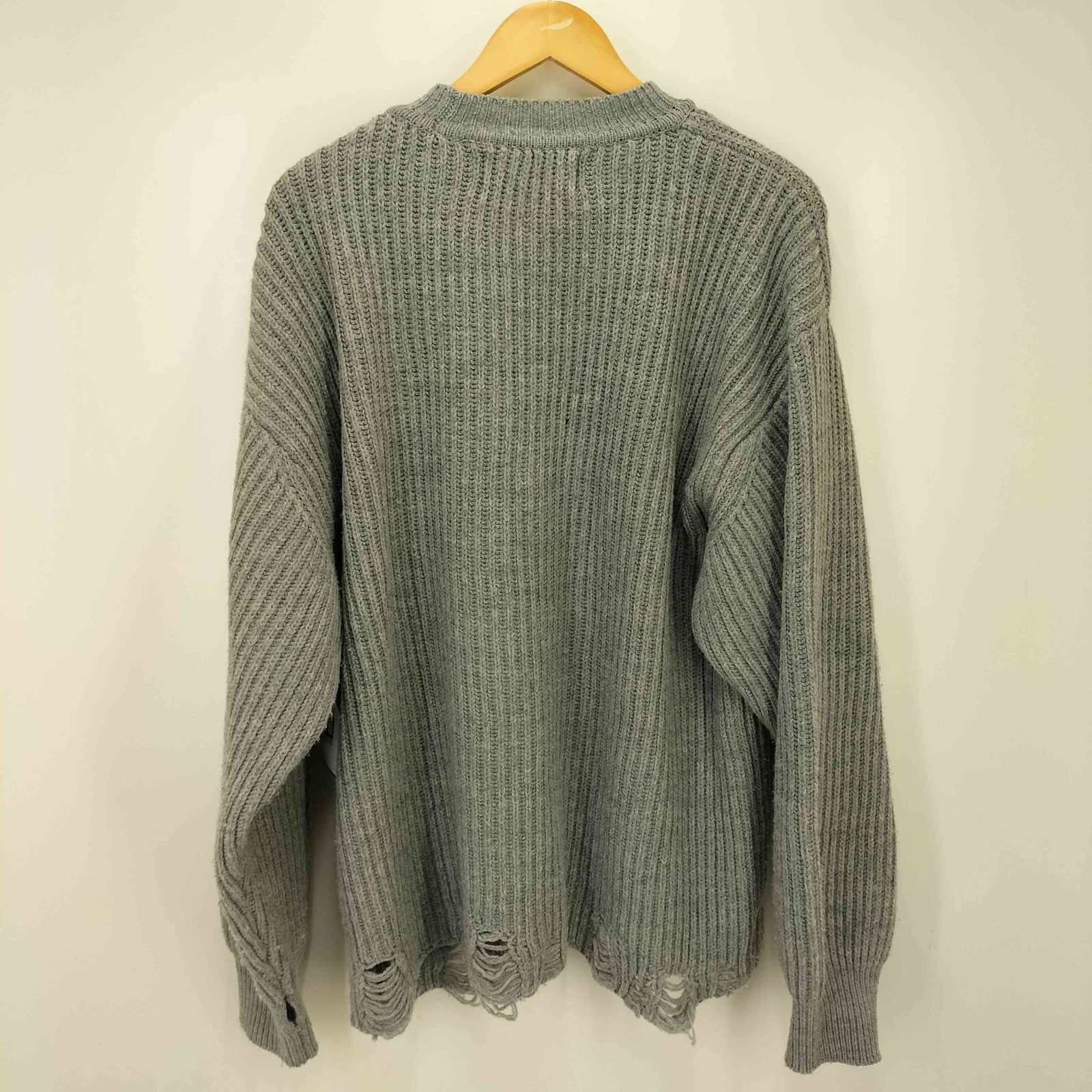 JOHN MAISON SMITH 21aw ヘムダメージドクルーネックニット JOHN MAISON SMITH 21aw ヘムダメージドクルーネックニット