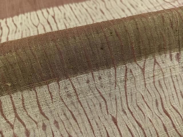 平和屋着物○染織の名門 しょうざん 生紬 杢目絞り 段違い 正絹 逸品