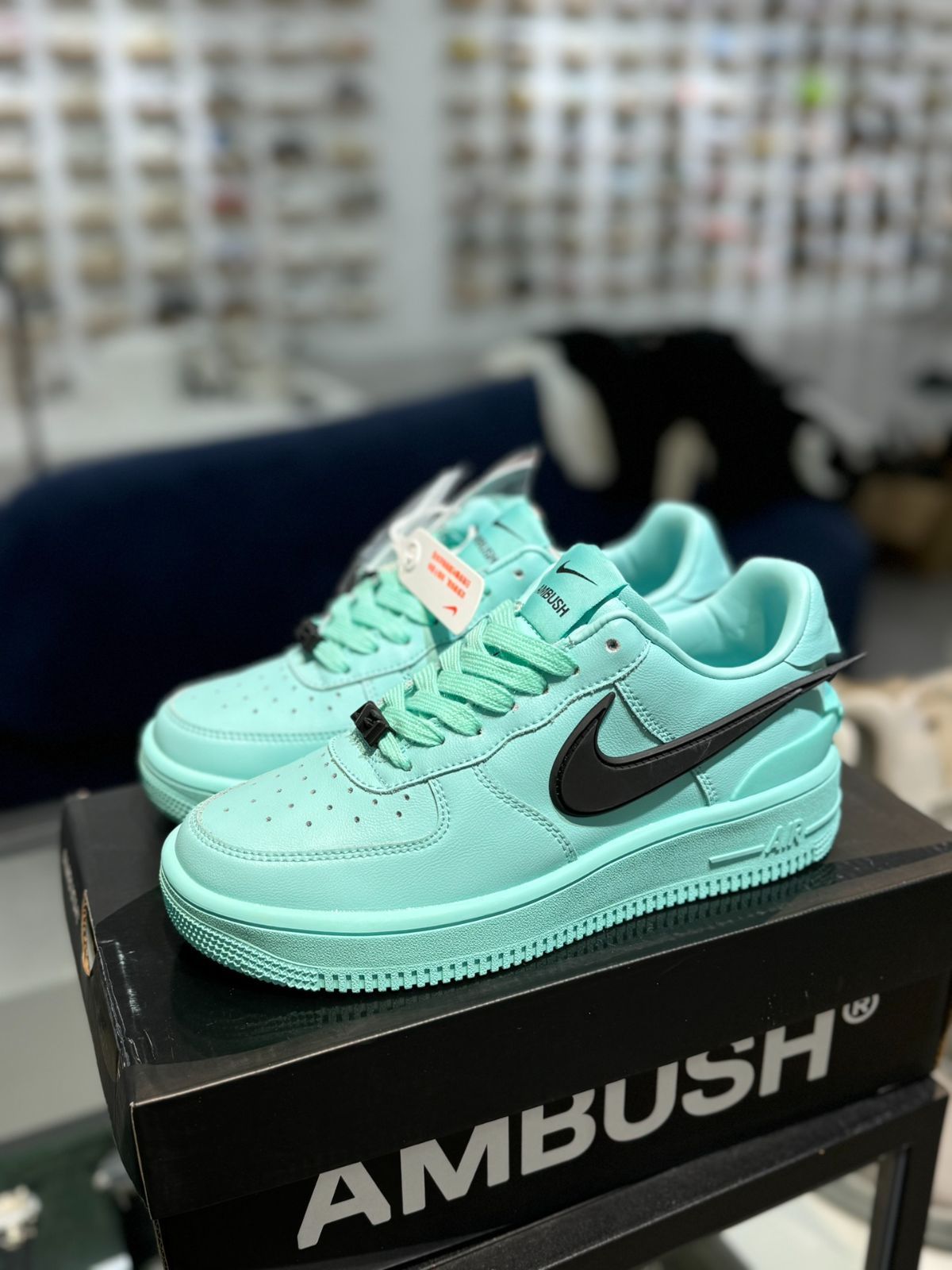 NIke Air Force 1 07 Low AMBUSH ジョイント ラージフック ティファニーグリーン