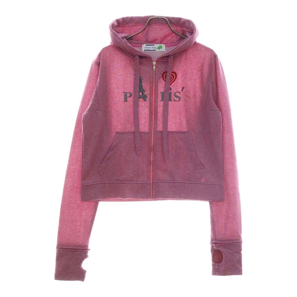 北*忍様 最安値 Dinoworks poris hoodie pink DINOWORKS (ディノワークス) PORIS SHINE HOODIE ジップアップ