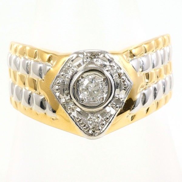 仕上げ済 Pt900 11号 鑑別書付 天然ダイヤモンド0.30ct 3.40g リング