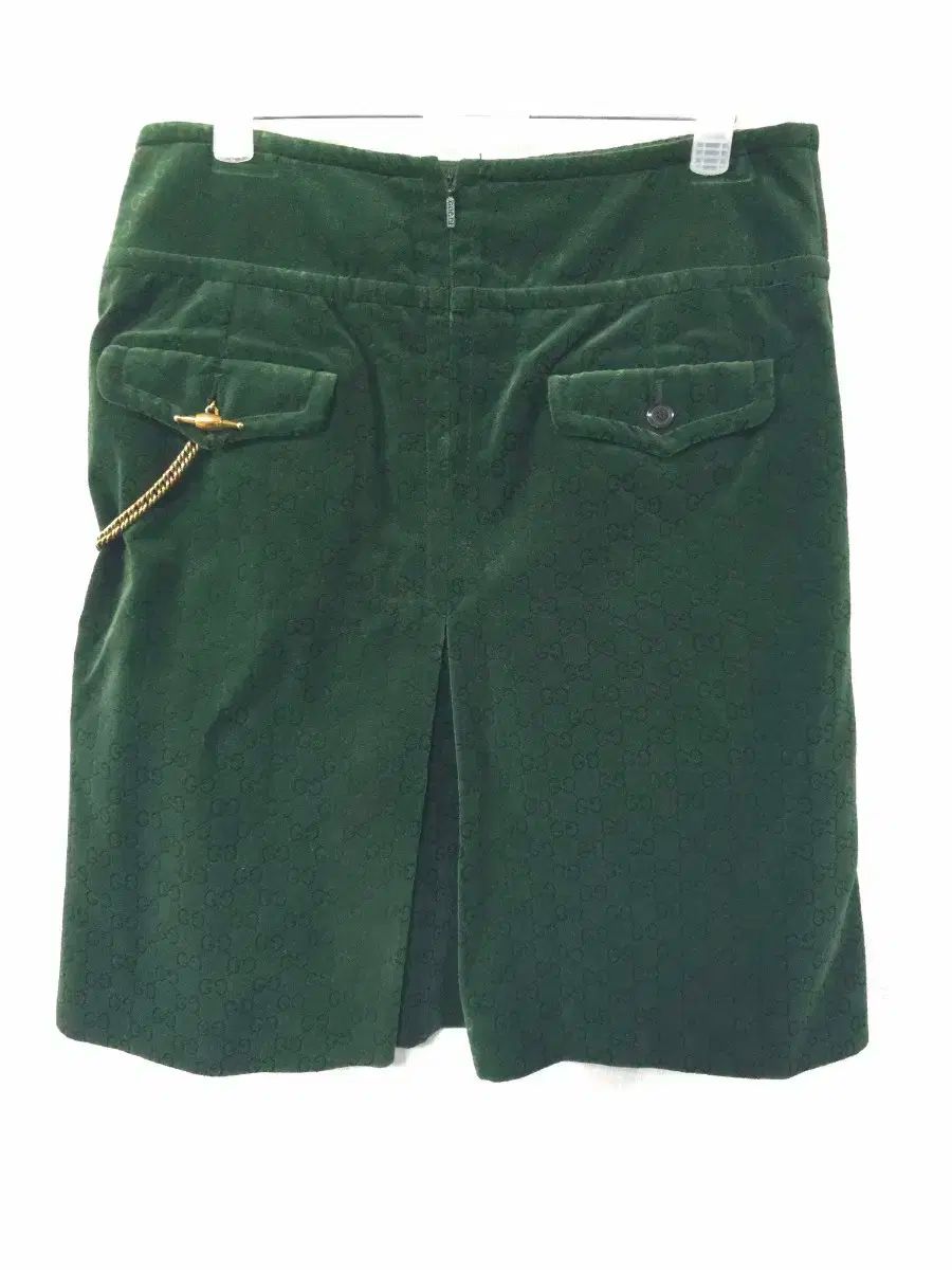 グッチ イタリア ベルベット Aライン スカート Gロゴ スカート レディース 27 28