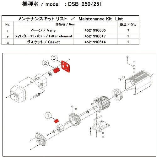 2営業日で発送 アルバック機工 Ulvac Kiko ULVAC DSB-251用メンテナンスキット