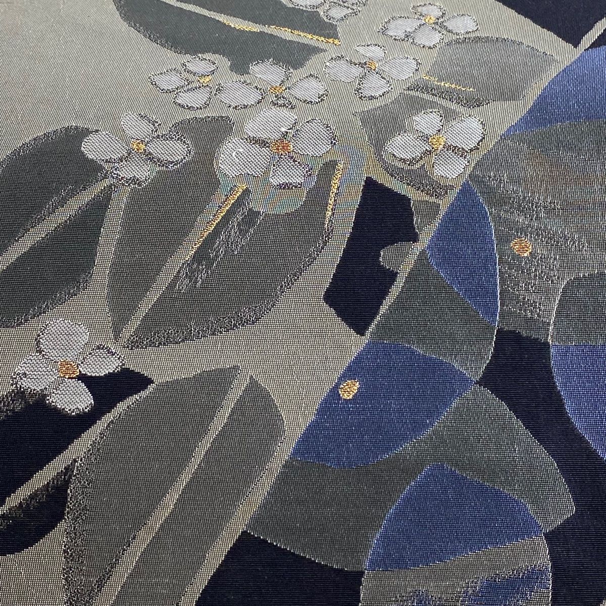 袋帯 秀品 紫陽花 箔 灰色 六通 正絹 【中古】 - メルカリ