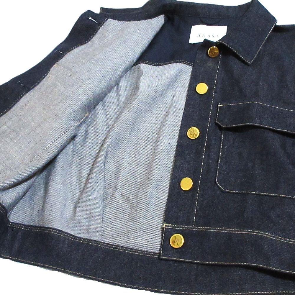 美品 23AW ANAYI アナイ デニムライクポケットコクーン