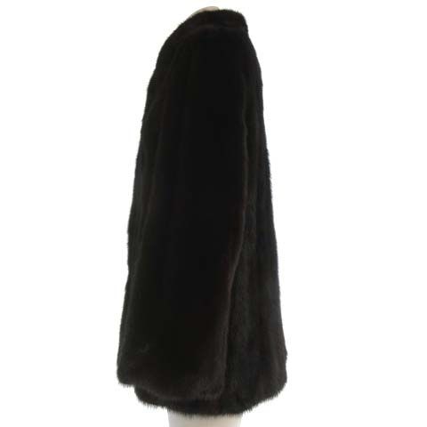 ミンクハーフコート 黒 黒 ミンクハーフコート 三越 M 11号 MITSUKOSHI