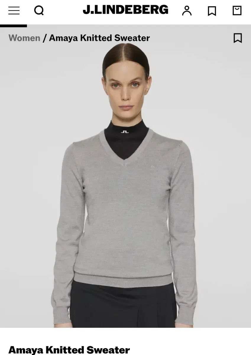 J.リンドバーグ マヤ レディース メリノ ウールニット ゴルフ セーター