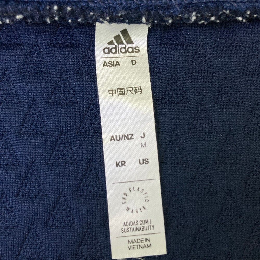 サイズ：M ADIDAS GOLF アディダスゴルフ HG4116 長袖 ジップジャケット 袖起毛切替 総柄 ネイビー系 [240101431688] ゴルフウェア メンズ ストスト サイズ：M ADIDAS GOLF アディダスゴルフ HG4116 長袖 ジップ