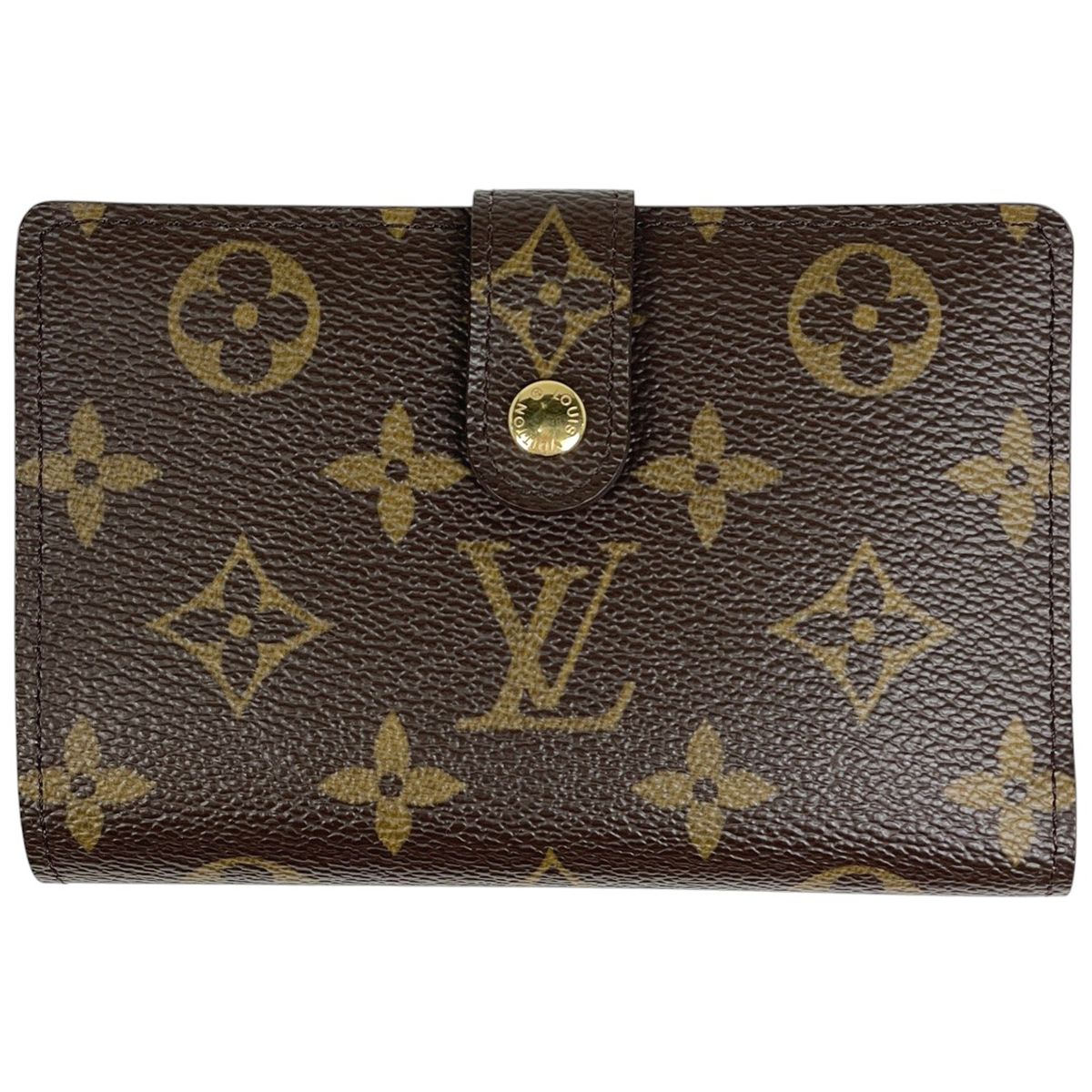 ルイ ヴィトン Louis Vuitton ポルト モネ ビエ ヴィエノワ 札入れ 小銭入れ がま口 二つ折り財布 モノグラム ブラウン M61663 レディース