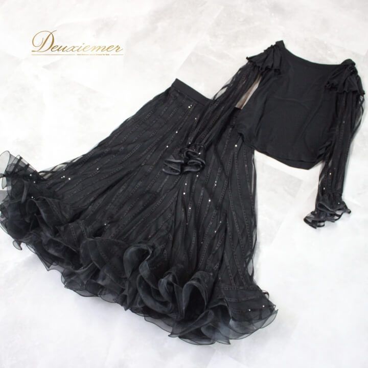 社交ダンス 衣装 スタンダード セットアップ ツーピース