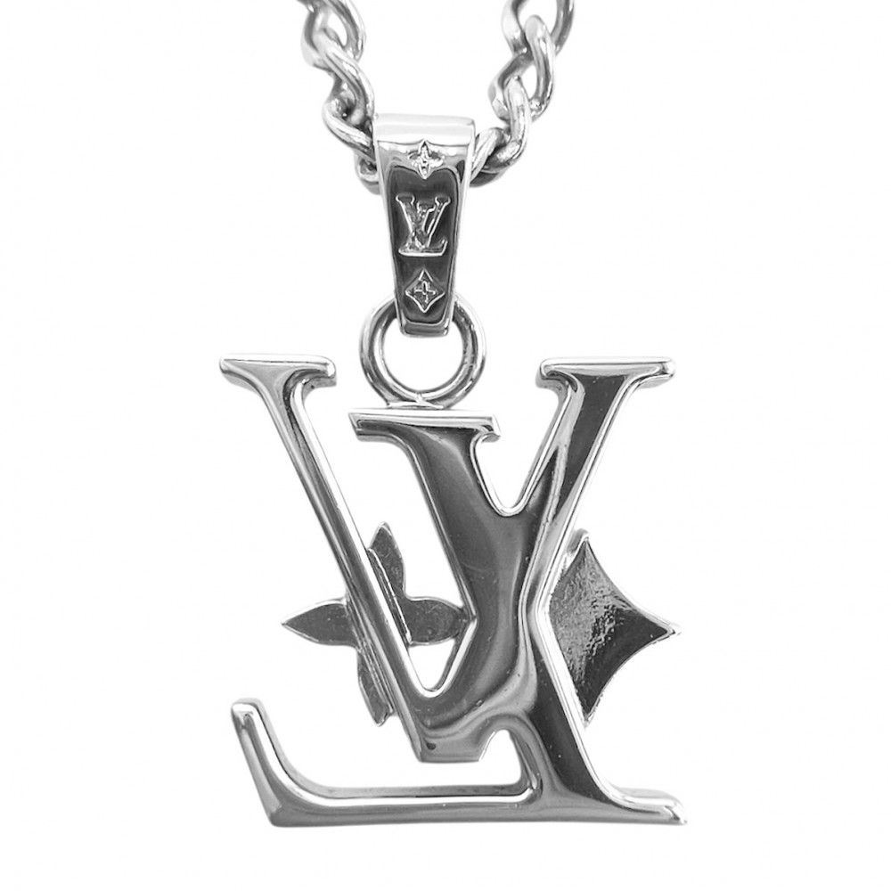 最終値下げLouis VUITTON　ネックレスユニセックス ルイヴィトン ネックレスLVスパイクチャーム M01717 48-54cm