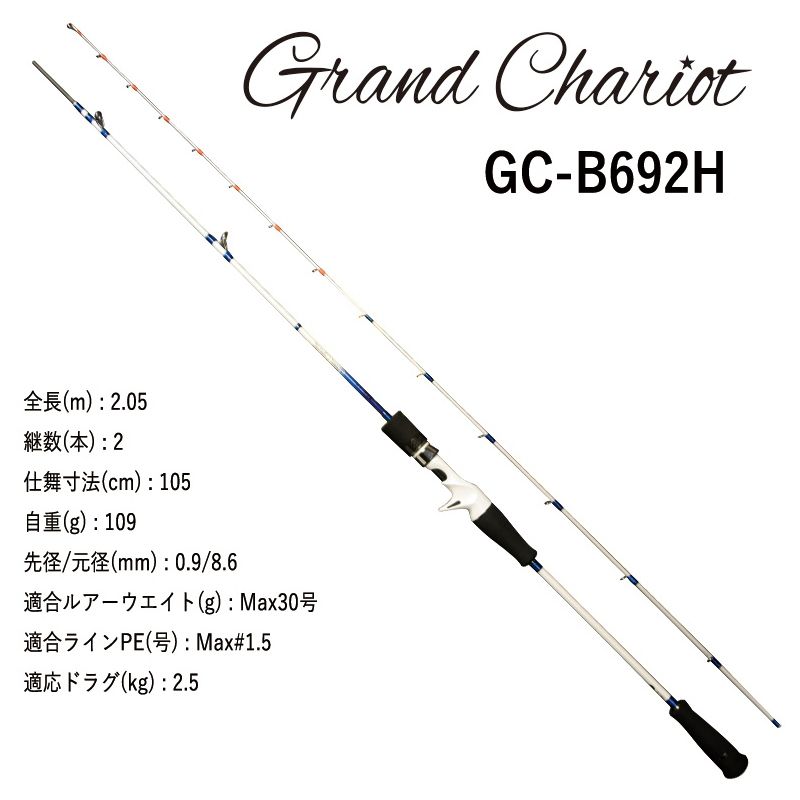 ゼニス] GRAND CHARIOT(グランシャリオ) GC-B692H(ベイト・2ピース