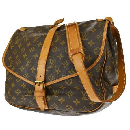 【中古】 ルイヴィトン LOUIS VUITTON ソミュール 35 ショルダーバッグ モノグラム レザー M42254 82MK252