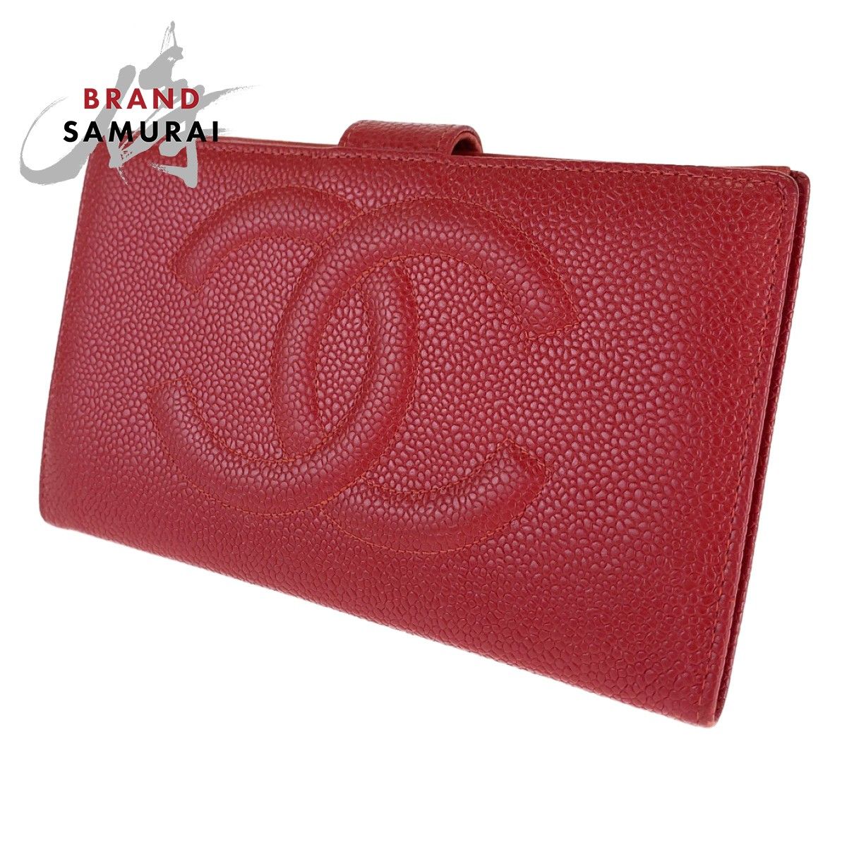 CHANEL シャネル ヴィンテージ ココマーク ゴールド金具 レッド 