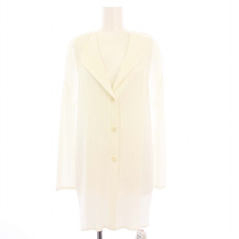 ISSEY MIYAKE PLEATS PLEASE ホワイト カーディガン 【公式通販】